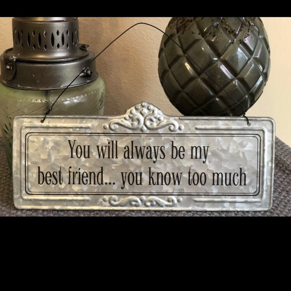 Tin Sign “You Will Always Be My Best Friend” new